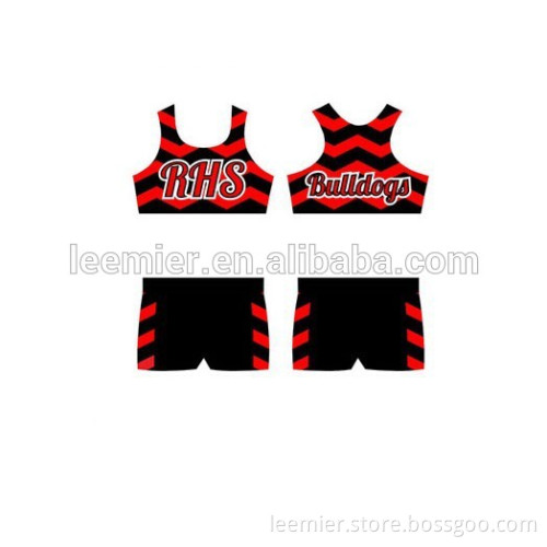 High quality custom logo printing cheerleading uniform